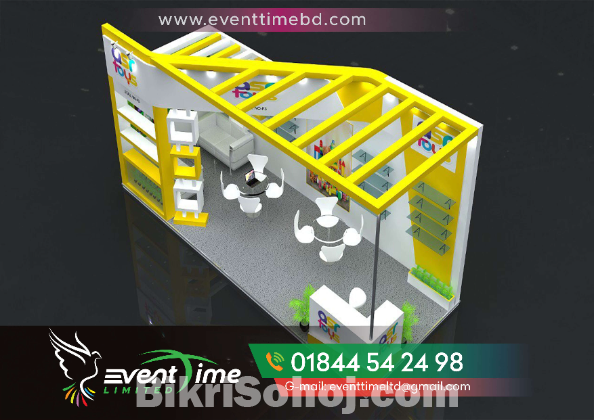 3D Exhibition stall design and Fair Stall fabrication